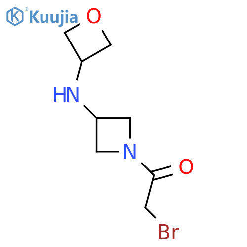 2-Bromo-1-{3-[(oxetan-3-yl)amino]azetidin-1-yl}ethan-1-one structure