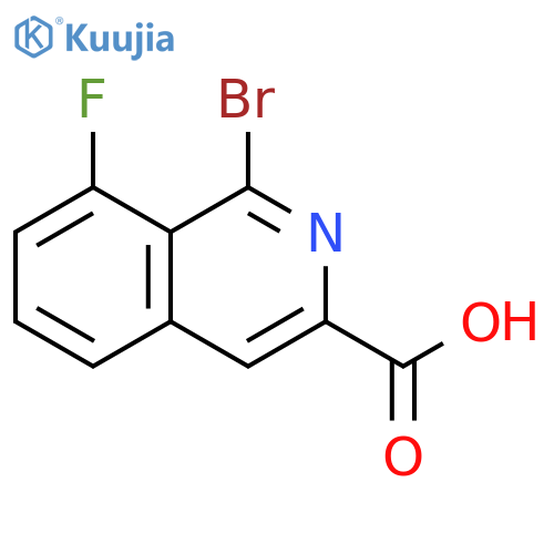 3-Isoquinolinecarboxylic acid, 1-bromo-8-fluoro- structure