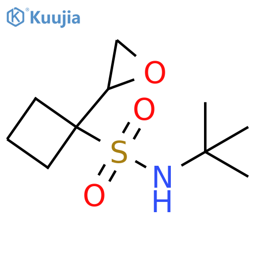 N-tert-butyl-1-(oxiran-2-yl)cyclobutane-1-sulfonamide structure