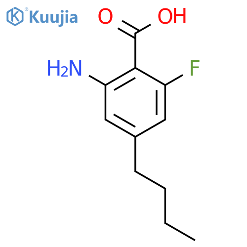 2-Amino-4-butyl-6-fluorobenzoic acid structure