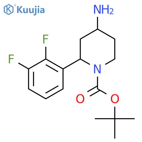 Tert-butyl 4-amino-2-(2,3-difluorophenyl)piperidine-1-carboxylate structure
