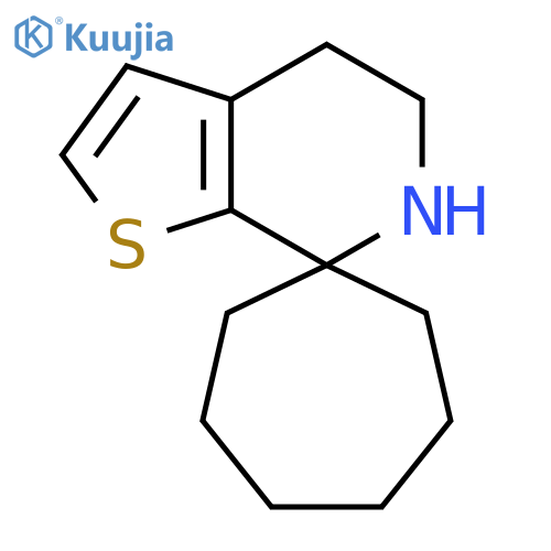 5',6'-dihydro-4'H-spirocycloheptane-1,7'-thieno2,3-cpyridine structure