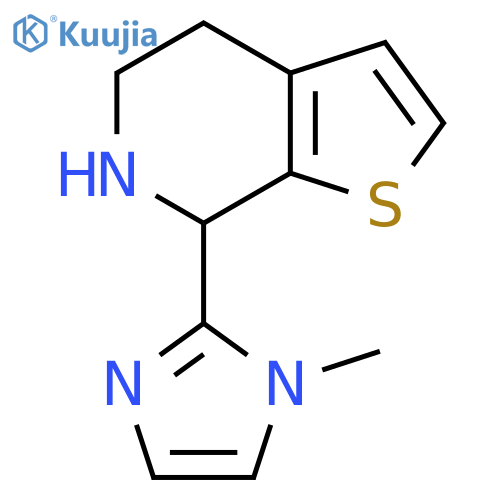 1-methyl-2-{4H,5H,6H,7H-thieno2,3-cpyridin-7-yl}-1H-imidazole structure