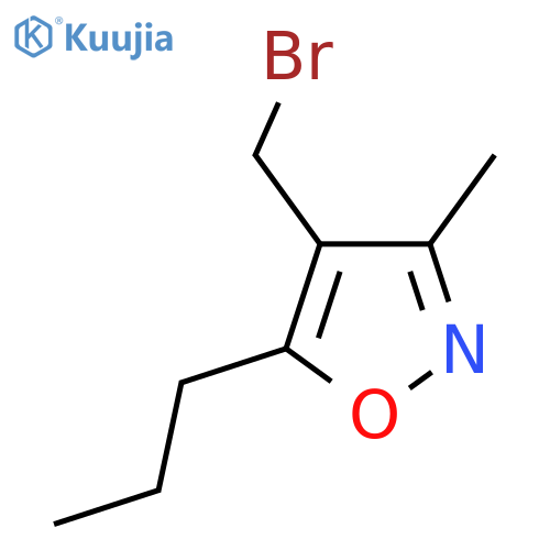 4-(Bromomethyl)-3-methyl-5-propyl-1,2-oxazole structure
