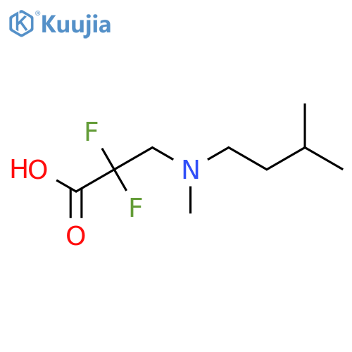 2,2-Difluoro-3-[methyl(3-methylbutyl)amino]propanoic acid structure