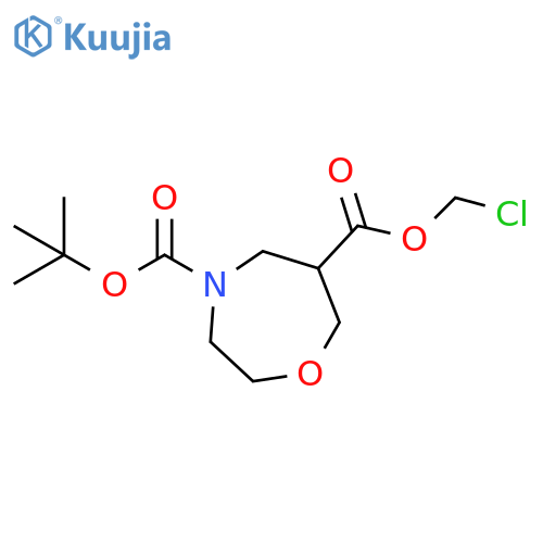 1,4-Oxazepine-4,6(5H)-dicarboxylic acid, tetrahydro-, 6-(chloromethyl) 4-(1,1-dimethylethyl) ester structure