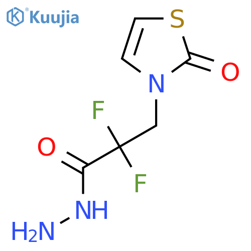 2,2-Difluoro-3-(2-oxo-1,3-thiazol-3-yl)propanehydrazide structure