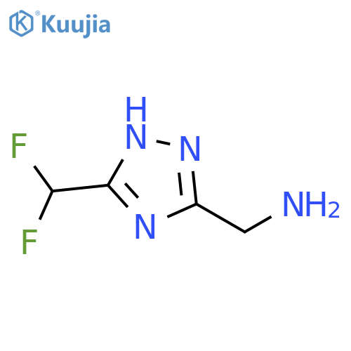 1H-1,2,4-Triazole-3-methanamine, 5-(difluoromethyl)- structure