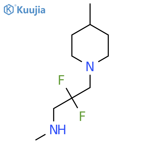 2,2-difluoro-N-methyl-3-(4-methylpiperidin-1-yl)propan-1-amine structure