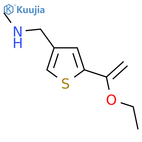 {[5-(1-Ethoxyethenyl)thiophen-3-yl]methyl}(methyl)amine structure
