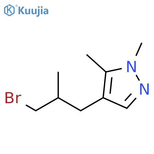 1H-Pyrazole, 4-(3-bromo-2-methylpropyl)-1,5-dimethyl- structure