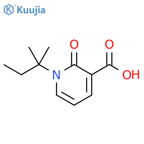 3-Pyridinecarboxylic acid, 1-(1,1-dimethylpropyl)-1,2-dihydro-2-oxo- structure