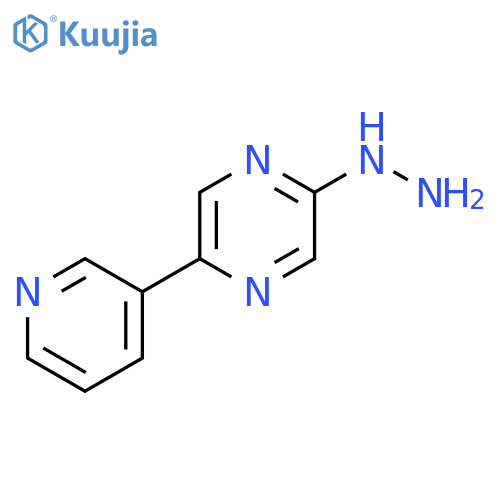 Pyrazine, 2-hydrazinyl-5-(3-pyridinyl)- structure