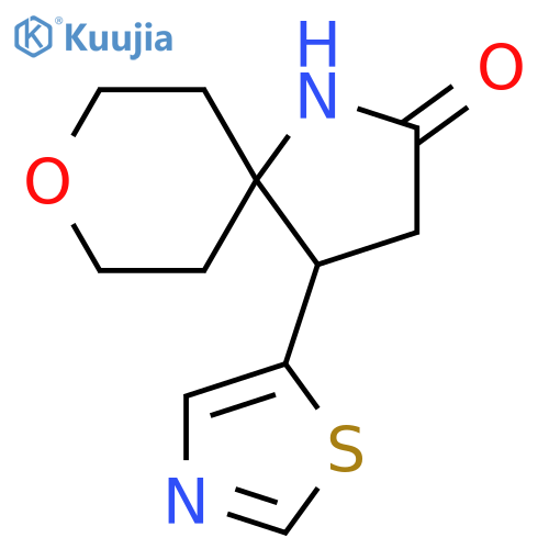8-Oxa-1-azaspiro[4.5]decan-2-one, 4-(5-thiazolyl)- structure