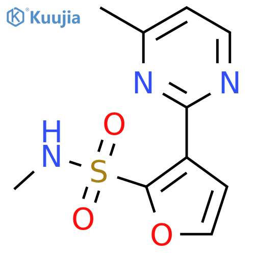 N-methyl-3-(4-methylpyrimidin-2-yl)furan-2-sulfonamide structure