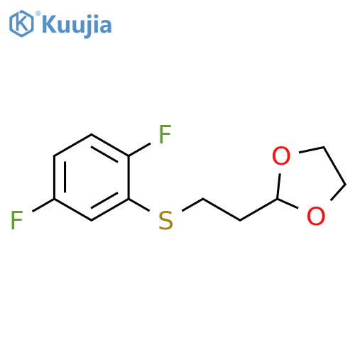 1,3-Dioxolane, 2-[2-[(2,5-difluorophenyl)thio]ethyl]- structure