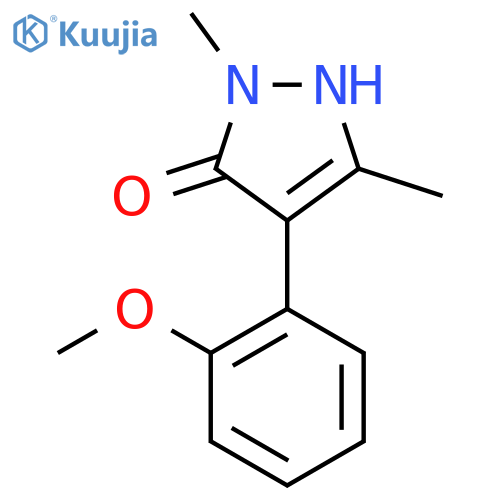 4-(2-methoxyphenyl)-1,3-dimethyl-1H-pyrazol-5-ol structure