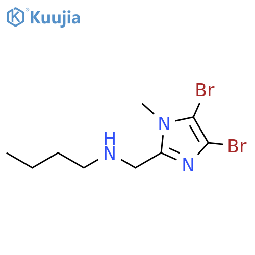 1H-Imidazole-2-methanamine, 4,5-dibromo-N-butyl-1-methyl- structure