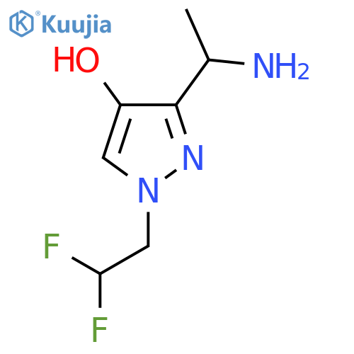 3-(1-aminoethyl)-1-(2,2-difluoroethyl)-1H-pyrazol-4-ol structure