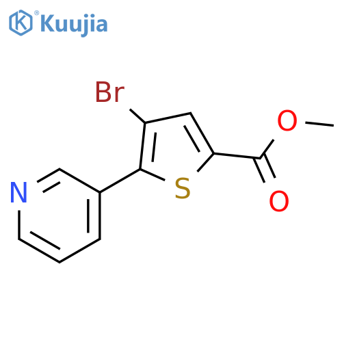 2-Thiophenecarboxylic acid, 4-bromo-5-(3-pyridinyl)-, methyl ester structure