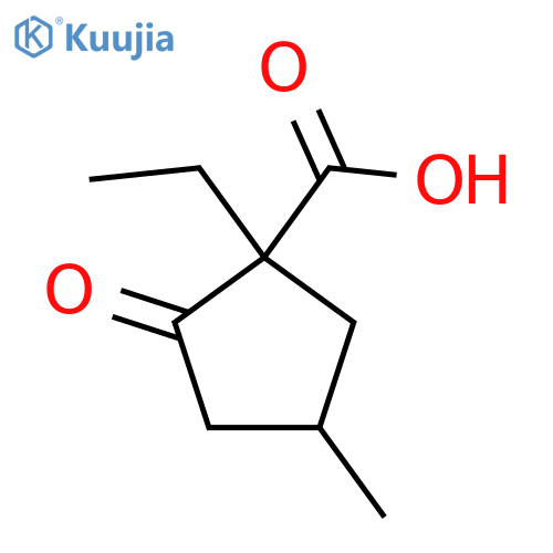 1-Ethyl-4-methyl-2-oxocyclopentane-1-carboxylic acid structure