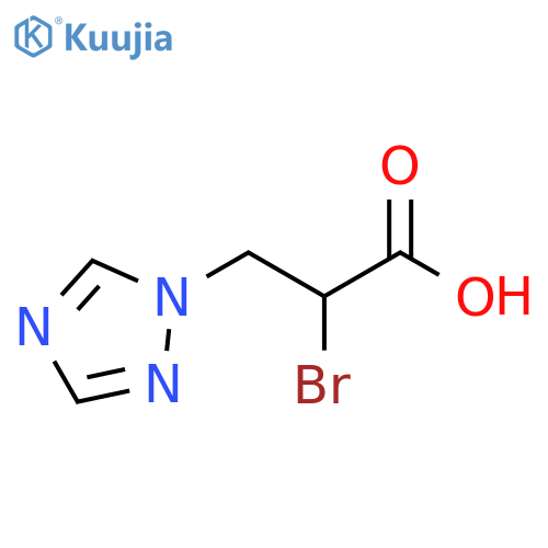 1H-1,2,4-Triazole-1-propanoic acid, α-bromo- structure
