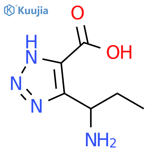1H-1,2,3-Triazole-5-carboxylic acid, 4-(1-aminopropyl)- structure