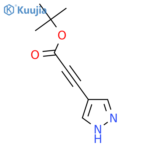 tert-butyl 3-(1H-pyrazol-4-yl)prop-2-ynoate structure