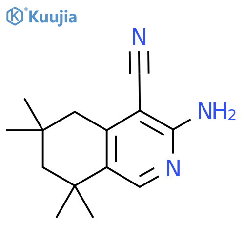 3-Amino-6,6,8,8-tetramethyl-5,6,7,8-tetrahydroisoquinoline-4-carbonitrile structure