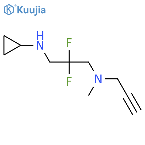 N-{2,2-difluoro-3-[methyl(prop-2-yn-1-yl)amino]propyl}cyclopropanamine structure