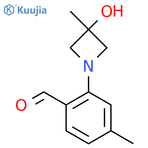 2-(3-Hydroxy-3-methylazetidin-1-yl)-4-methylbenzaldehyde structure