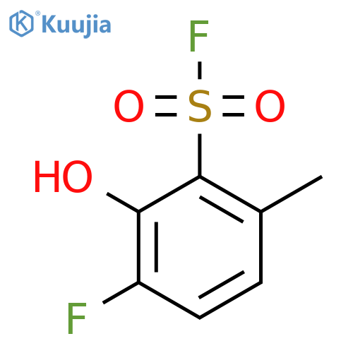 3-Fluoro-2-hydroxy-6-methylbenzene-1-sulfonyl fluoride structure