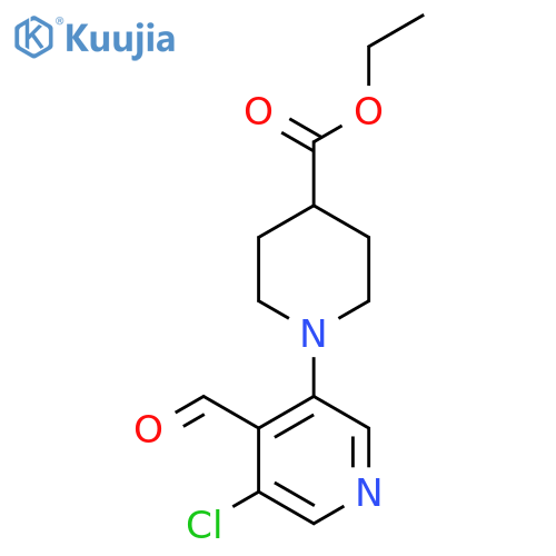 Ethyl 1-(5-chloro-4-formylpyridin-3-yl)piperidine-4-carboxylate structure