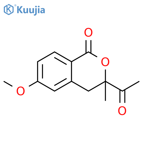 1H-2-Benzopyran-1-one, 3-acetyl-3,4-dihydro-6-methoxy-3-methyl- structure