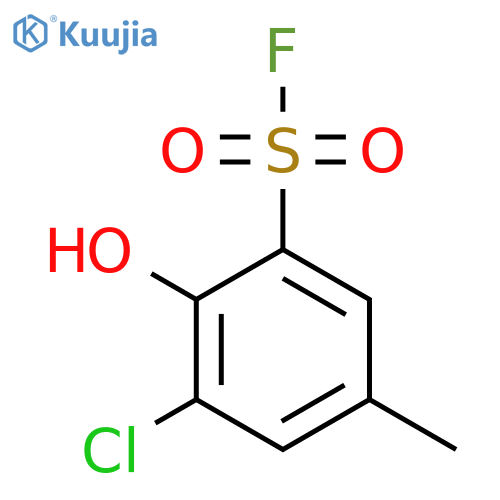 3-Chloro-2-hydroxy-5-methylbenzene-1-sulfonyl fluoride structure
