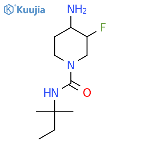 1-Piperidinecarboxamide, 4-amino-N-(1,1-dimethylpropyl)-3-fluoro- structure