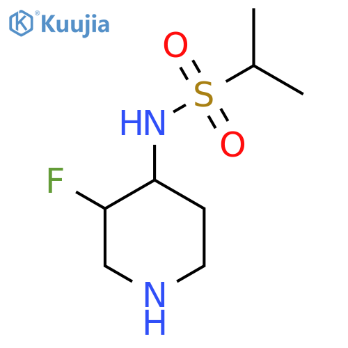 N-(3-fluoropiperidin-4-yl)propane-2-sulfonamide structure