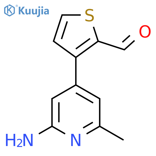 3-(2-Amino-6-methylpyridin-4-yl)thiophene-2-carbaldehyde structure