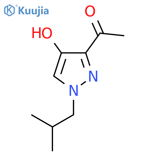 1-[4-hydroxy-1-(2-methylpropyl)-1H-pyrazol-3-yl]ethan-1-one structure