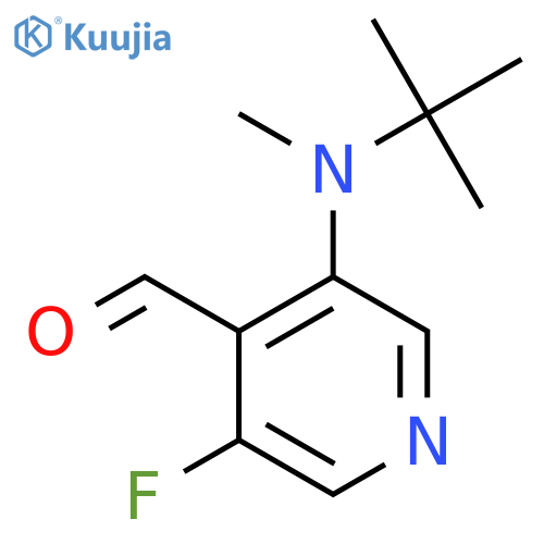 3-[Tert-butyl(methyl)amino]-5-fluoropyridine-4-carbaldehyde structure