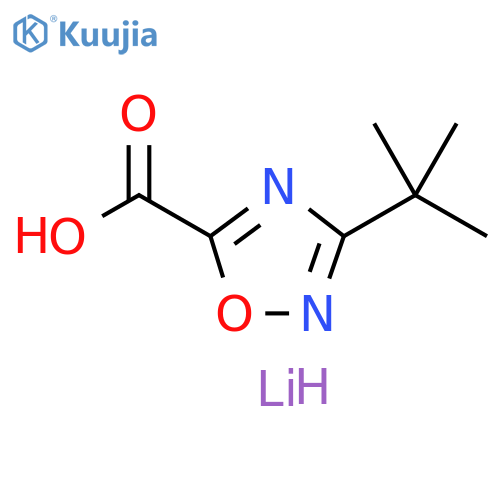 lithium(1+) ion 3-tert-butyl-1,2,4-oxadiazole-5-carboxylate structure