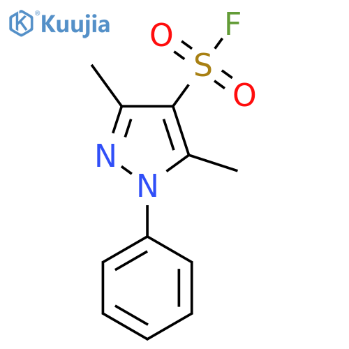 3,5-dimethyl-1-phenyl-1H-pyrazole-4-sulfonyl fluoride structure
