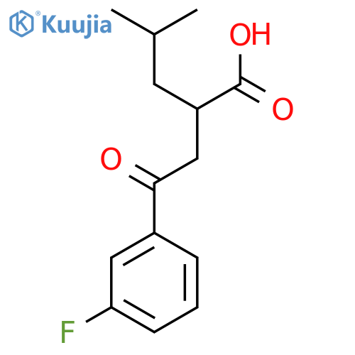2-[2-(3-Fluorophenyl)-2-oxoethyl]-4-methylpentanoic acid structure