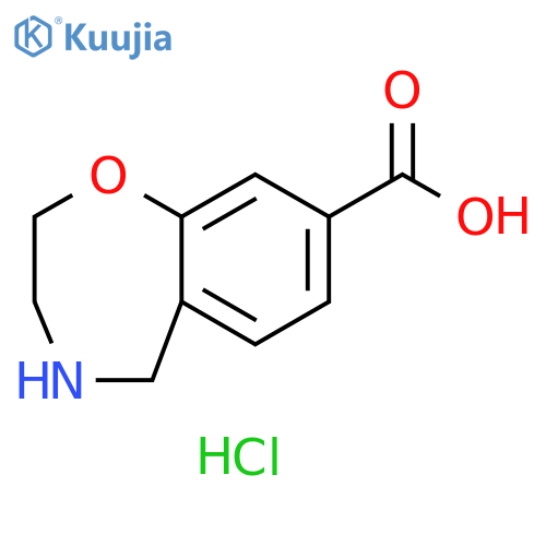 2,3,4,5-tetrahydro-1,4-benzoxazepine-8-carboxylic acid hydrochloride structure
