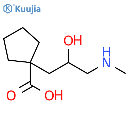 Cyclopentanecarboxylic acid, 1-[2-hydroxy-3-(methylamino)propyl]- structure