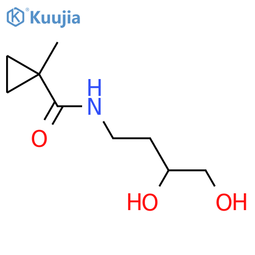 N-(3,4-dihydroxybutyl)-1-methylcyclopropane-1-carboxamide structure
