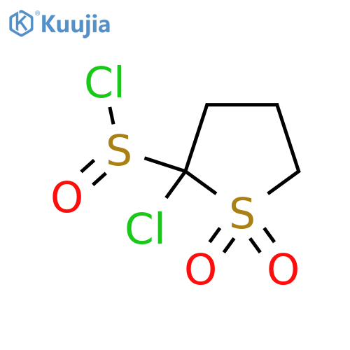 2-Chloro-1,1-dioxo-1lambda6-thiolane-2-sulfinyl chloride structure