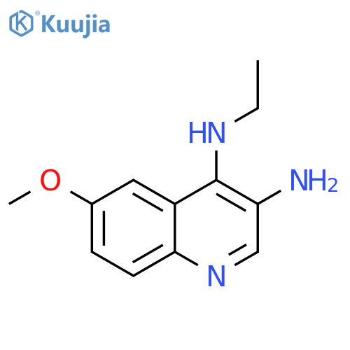 3,4-Quinolinediamine, N4-ethyl-6-methoxy- structure