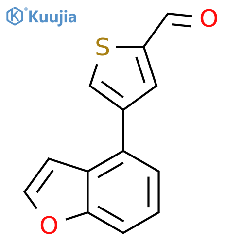 2-Thiophenecarboxaldehyde, 4-(4-benzofuranyl)- structure