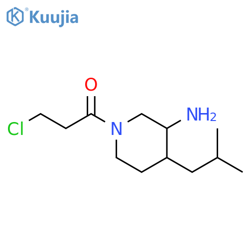 1-Propanone, 1-[3-amino-4-(2-methylpropyl)-1-piperidinyl]-3-chloro- structure